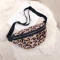 Girls Winter Fashion Women Leopard Grain Fuzzy Waist Bag Simple Tassel Bum Belt Bags Faux Furry Crossbody Chest Bags Adjustable Travel Fanny Pack